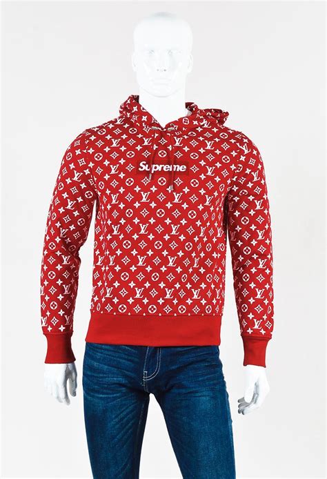 supreme louis vuitton red hoodie replica|louis vuitton red hooded sweatshirt.